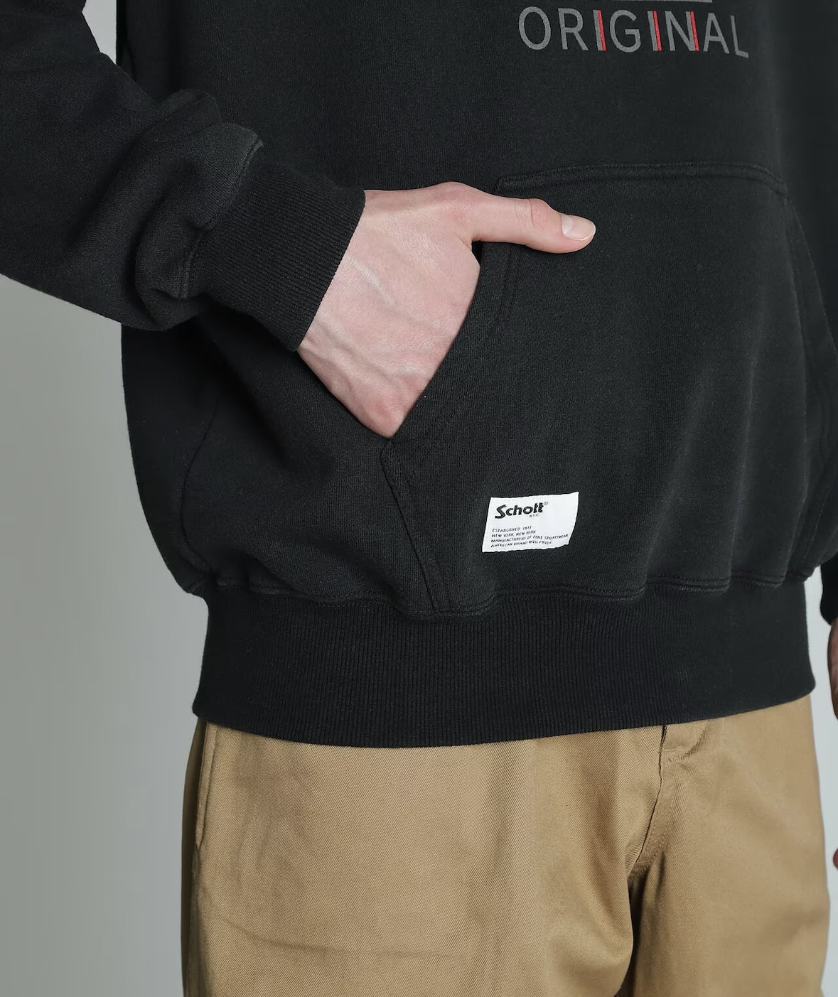 Schott/ショット/ORIGINAL HEART HOODED SWEAT/オリジナルハート パーカー ブラック M