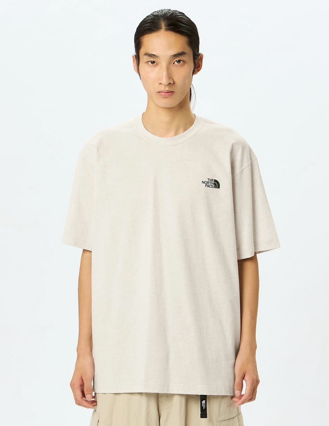 THE NORTH FACE/ザ・ノースフェイス/S/S FD Globe Grid Cotton Teeショートスリーブフラッシュドライグローブグリッドコットンティー ライトグレー M