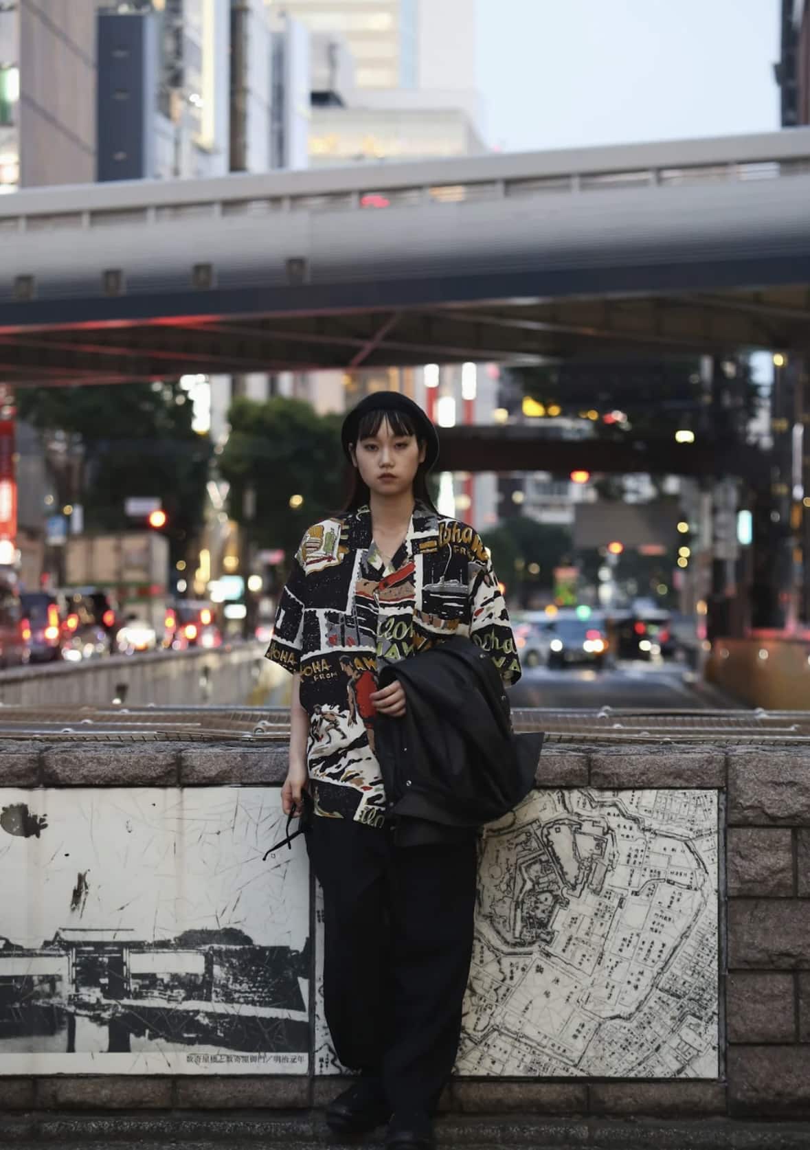 Porter Classic/ポータークラシック/HAWAIIAN OUTDOOR ALOHA SHIRT アロハシャツ ブラック L