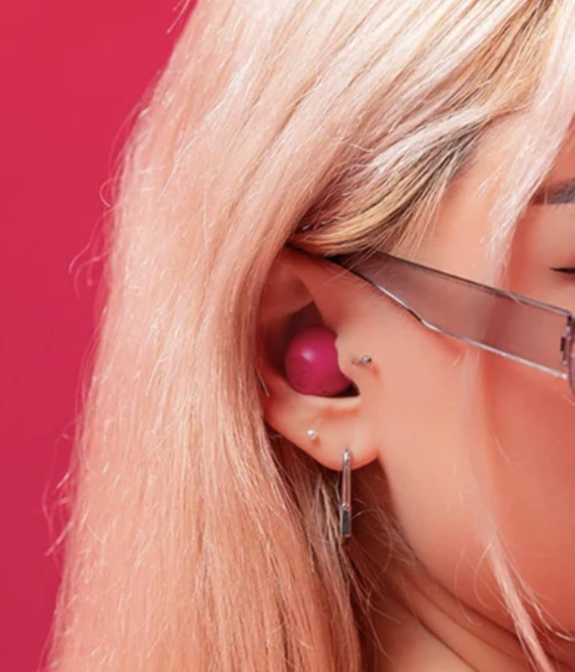 JLab/ジェイラブ　GO POP ANC　ワイヤレスイヤホン フューシャピンク FREE