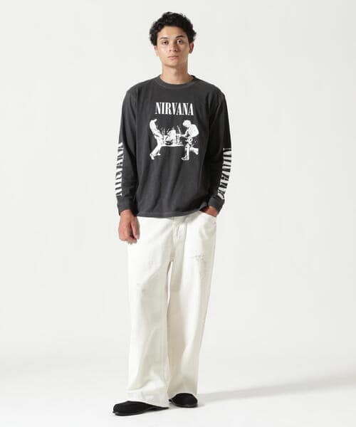 NIRVANA/ニルヴァーナ/LIVE L/S TEE/コラボロンT《メンズ・ウィメンズ・ユニセックス》 ブラック M
