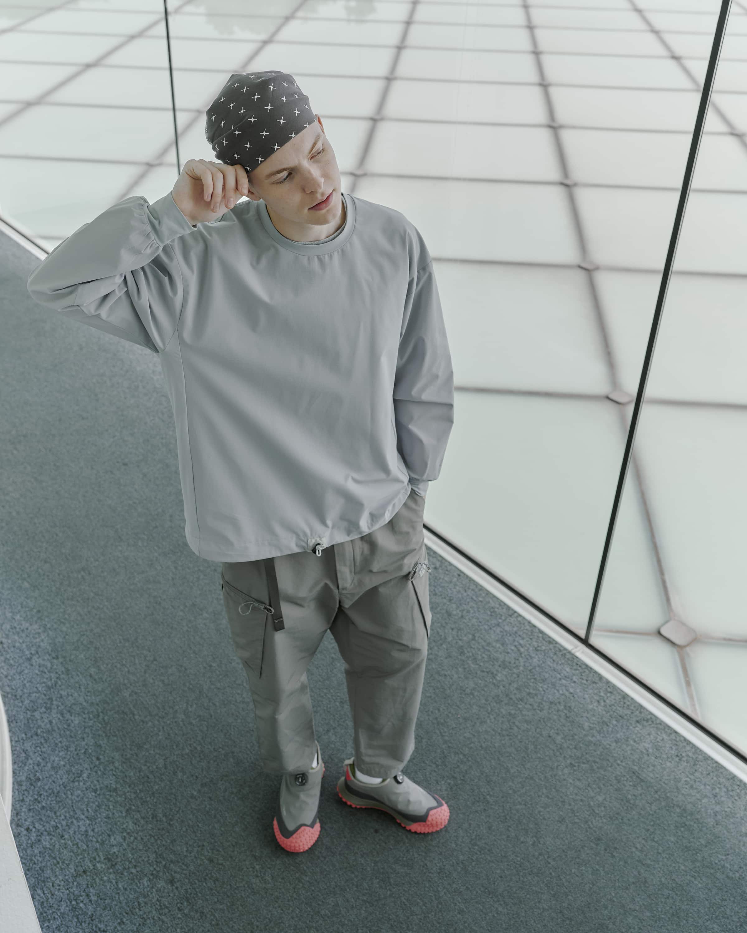 CMF OUTDOOR GARMENT/シーエムエフアウトドアガーメント/別注 SIMPLE SLOW DRY TEE L/S GRAY M