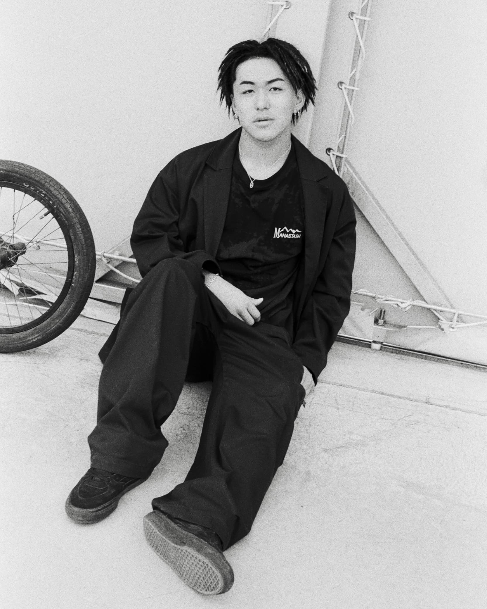MANASTASH/マナスタッシュ/×DICKIES/ディッキーズ/EXTRA MILE TUCK PANTS ブラック S