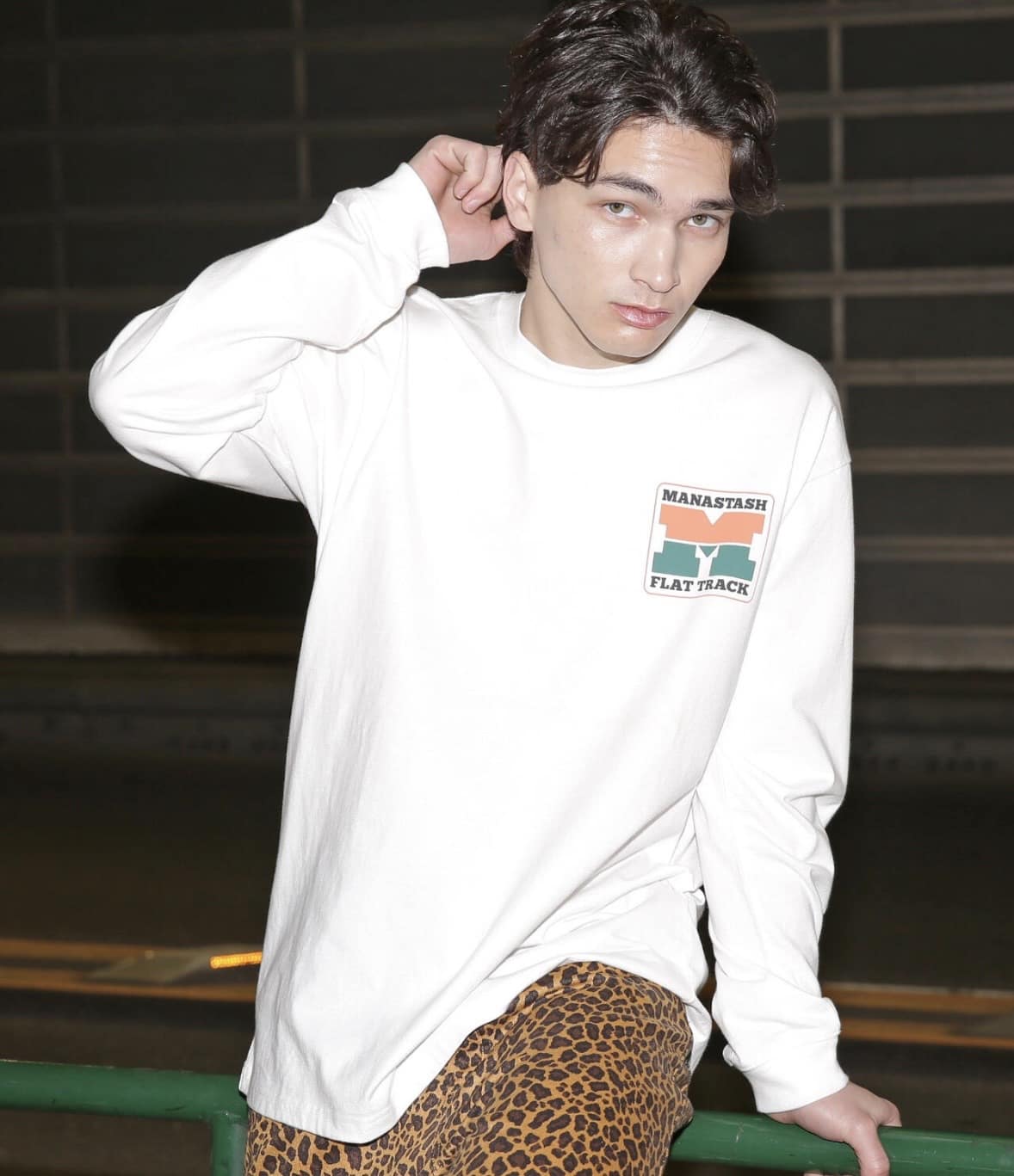 MANASTASH/マナスタッシュ/PUMICE L/S TEE RACING DIV. WHITE S