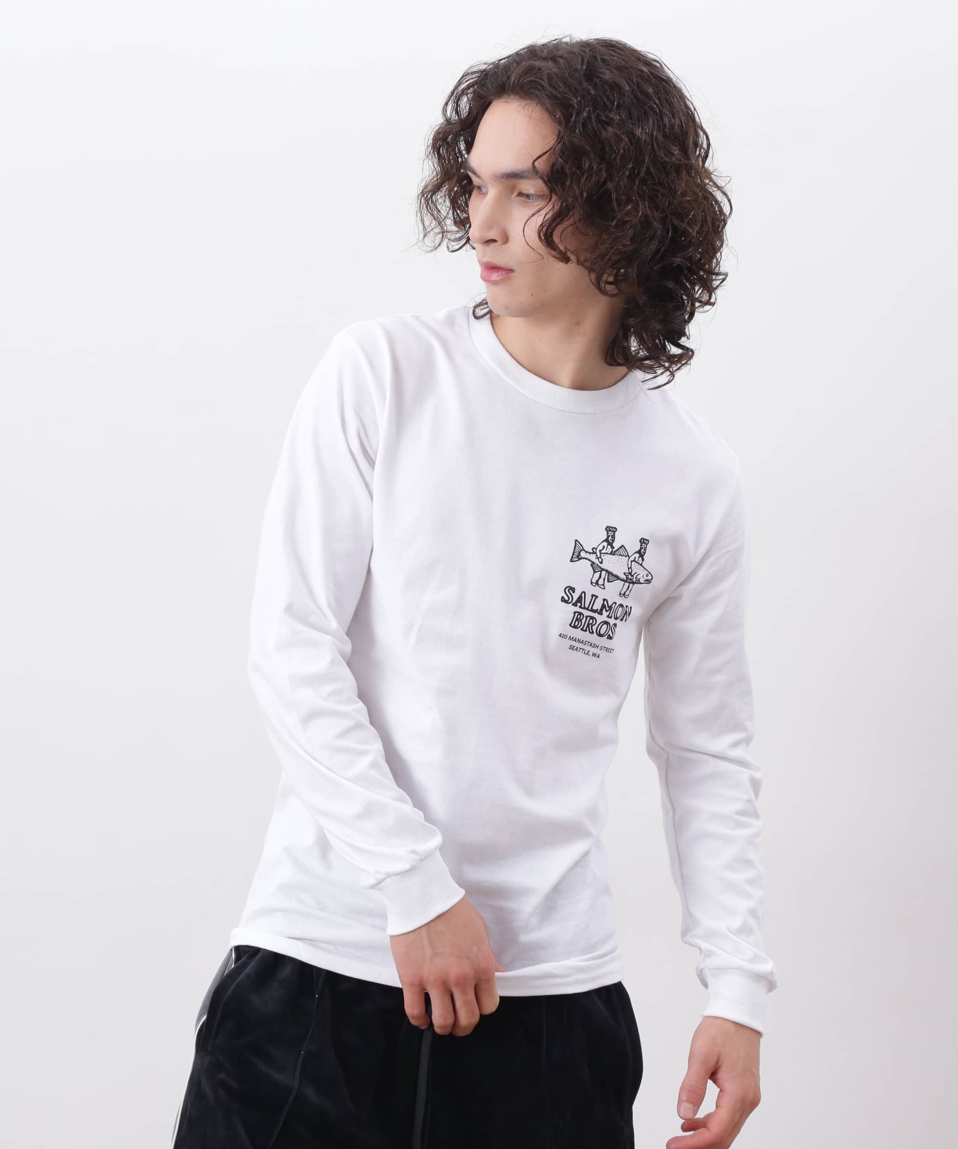 MANASTASH/マナスタッシュ/CiTee L/S TEE SALMON WHITE S