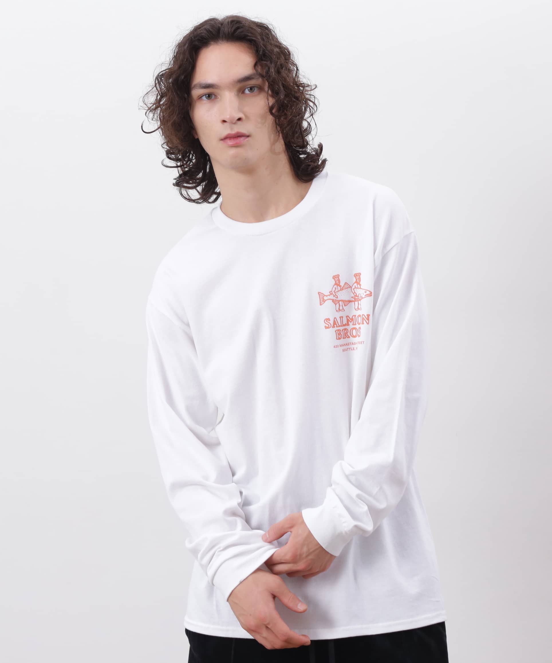 MANASTASH/マナスタッシュ/CiTee L/S TEE SALMON ORANGE S