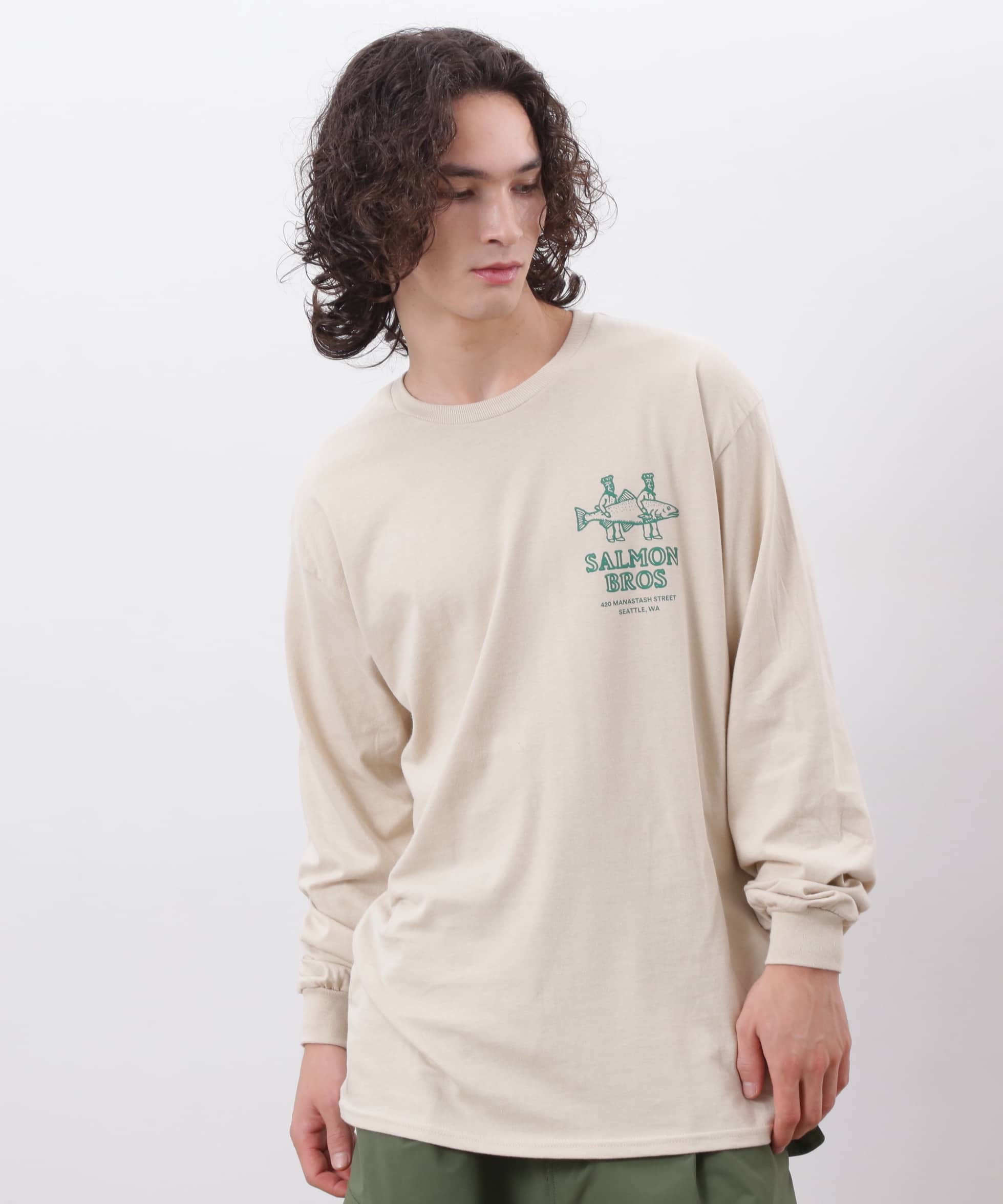 MANASTASH/マナスタッシュ/CiTee L/S TEE SALMON BEIGE S