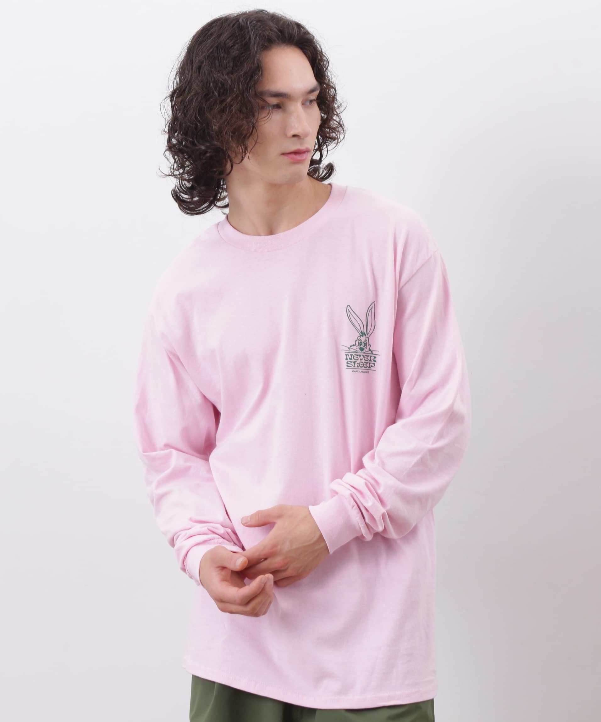 MANASTASH/マナスタッシュ/CiTee L/S TEE RABBIT PINK S