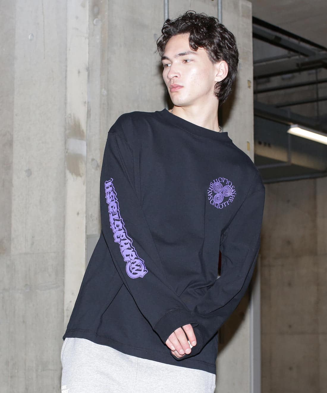 MANASTASH/マナスタッシュ/SAYHELLO L/S TEE Tシャツ BLACK M