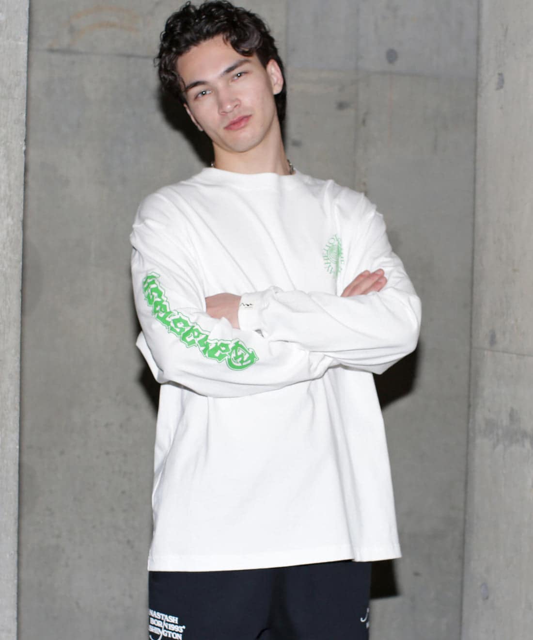 MANASTASH/マナスタッシュ/SAYHELLO L/S TEE Tシャツ ホワイト M