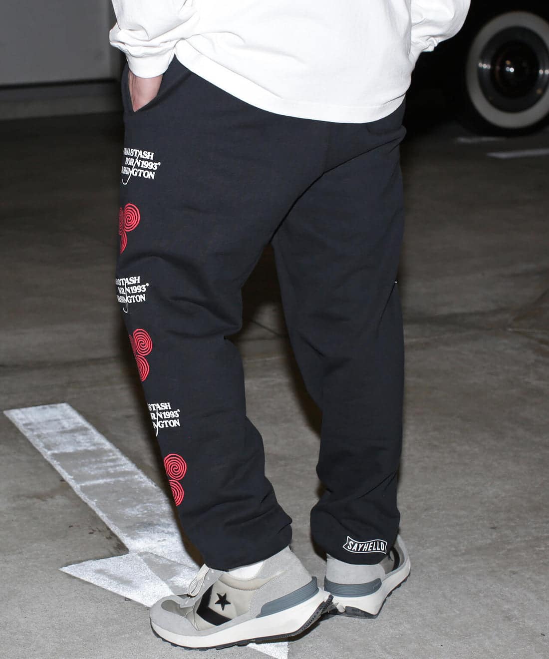 MANASTASH/マナスタッシュ/SAYHELLO SWEAT PANTS スウェットパンツ ブラック M