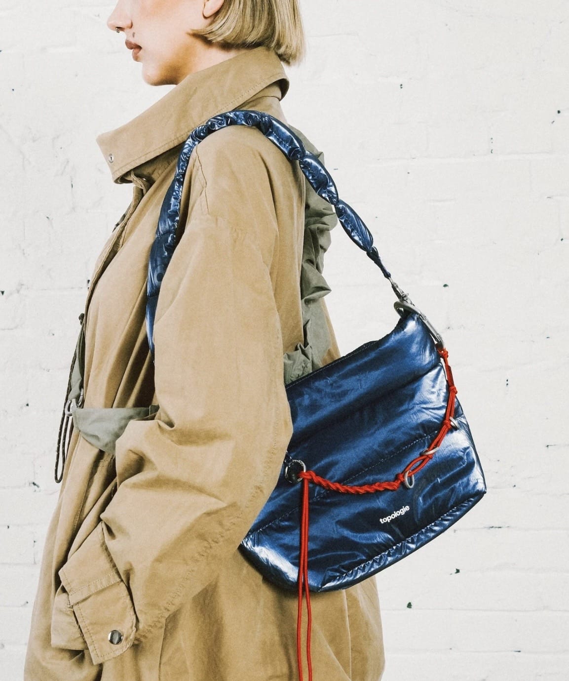 Topologie/トポロジー　Besace べサス【バッグ単体】 Marine Blue Metallic/Puffer FREE