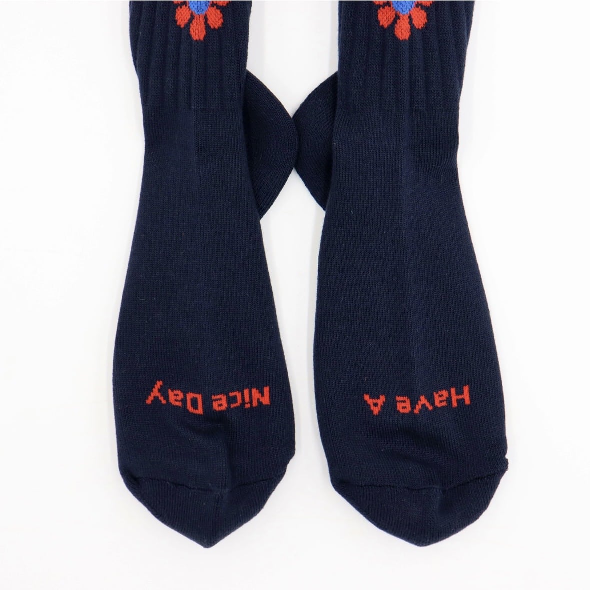 ROSTER SOX/ロスターソックス/PEACE ピース　花　メンズ　レディース NAVY 1