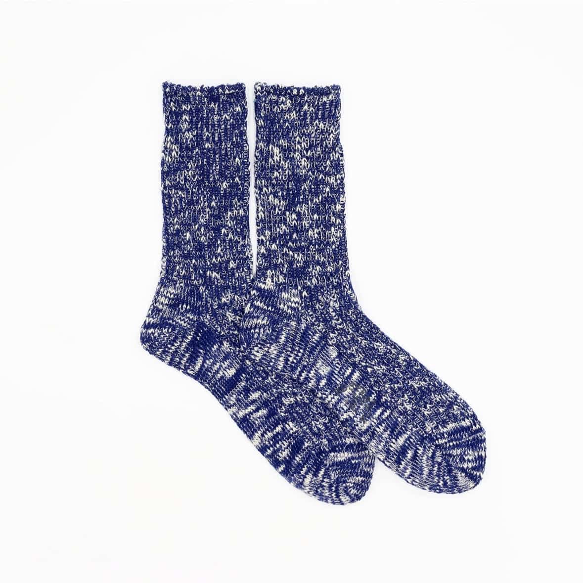 ROSTER SOX/ロスターソックス/BIG SLUB 60 RIB メンズ　レディース BLUE 1
