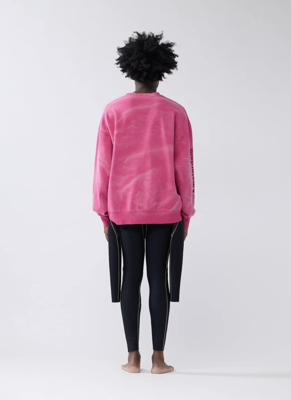 New Amsterdam Surf Association/ニューアムステルダムサーフアソシエーション/DAMAGED LOGO CREWNECK MAGENTA/RED スウェット　トレーナー MAGENTA/RED M