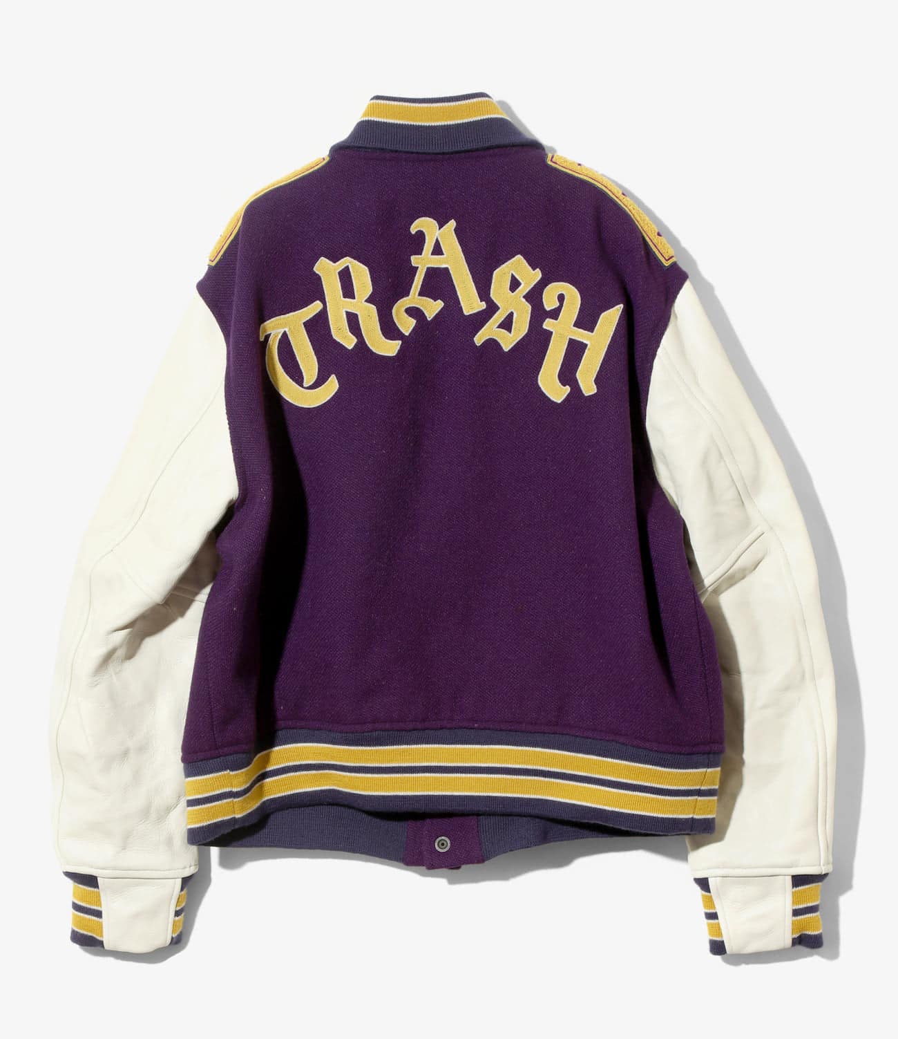 NEEDLES/ニードルズ/LETTERED JACKET - WOOL MELTON/レタードジャケット - ウールメルトン パープル L