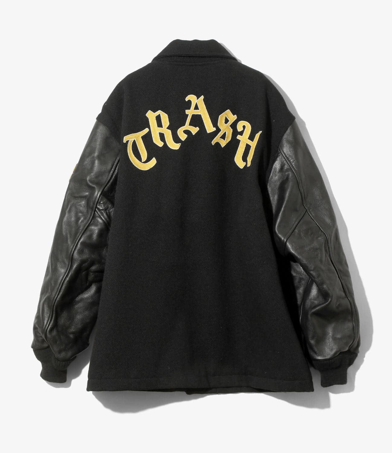 NEEDLES/ニードルズ/LETTERED COAT - WOOL MELTON/レタードコート - ウールメルトン BLACK L