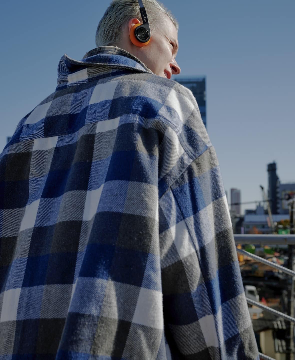 B omnivore/ビーオムニボー/BLOCK CHECK SHIRTS ブロックチェックシャツ BLUE M