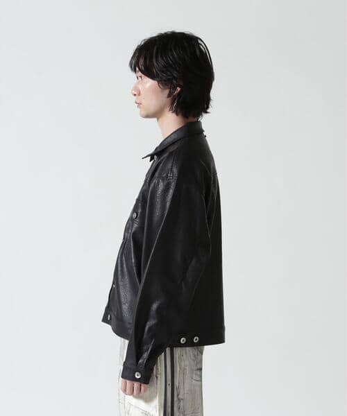 B omnivore/ビーオムニボー/FAUX LEATHER BLOUSON/フェイクレザーブルゾン BLACK M
