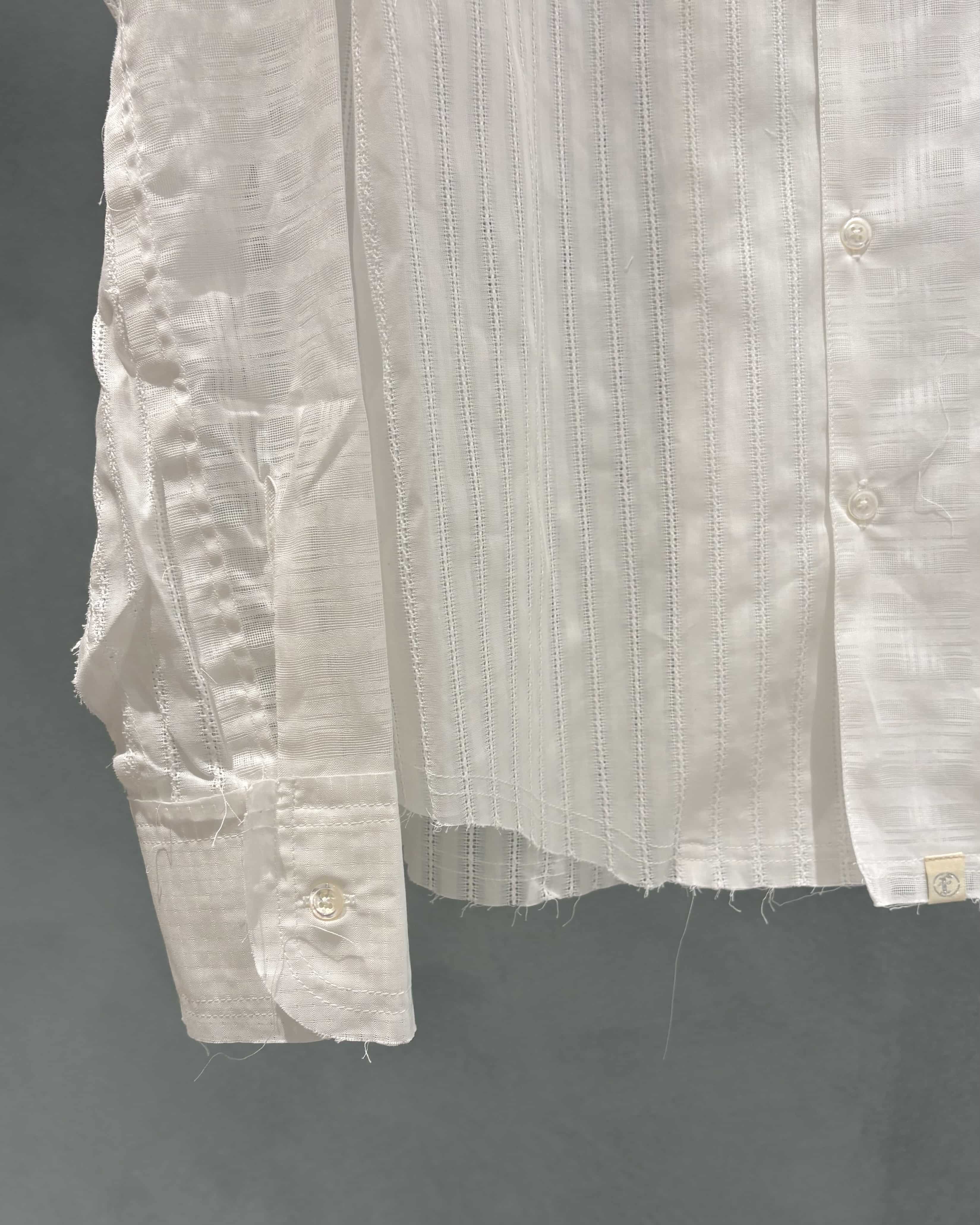 FAF/エフエーエフ(Fake As Flowers/フェイクアスフラワーズ)/Patch Work Shirts パッチワークシャツ　26SS WHITE 3