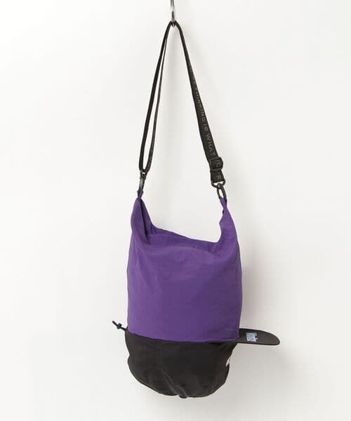 BAP/バップ　YUM YUM WORDFACE BagCap/キャップ/ショルダーバッグ ブラック×パープル free