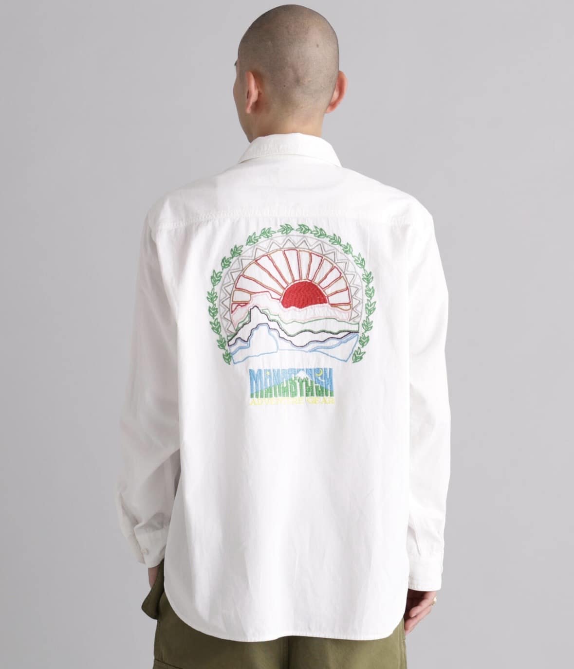 MANASTASH/マナスタッシュ/EMBROIDERY SHIRTS ホワイト S