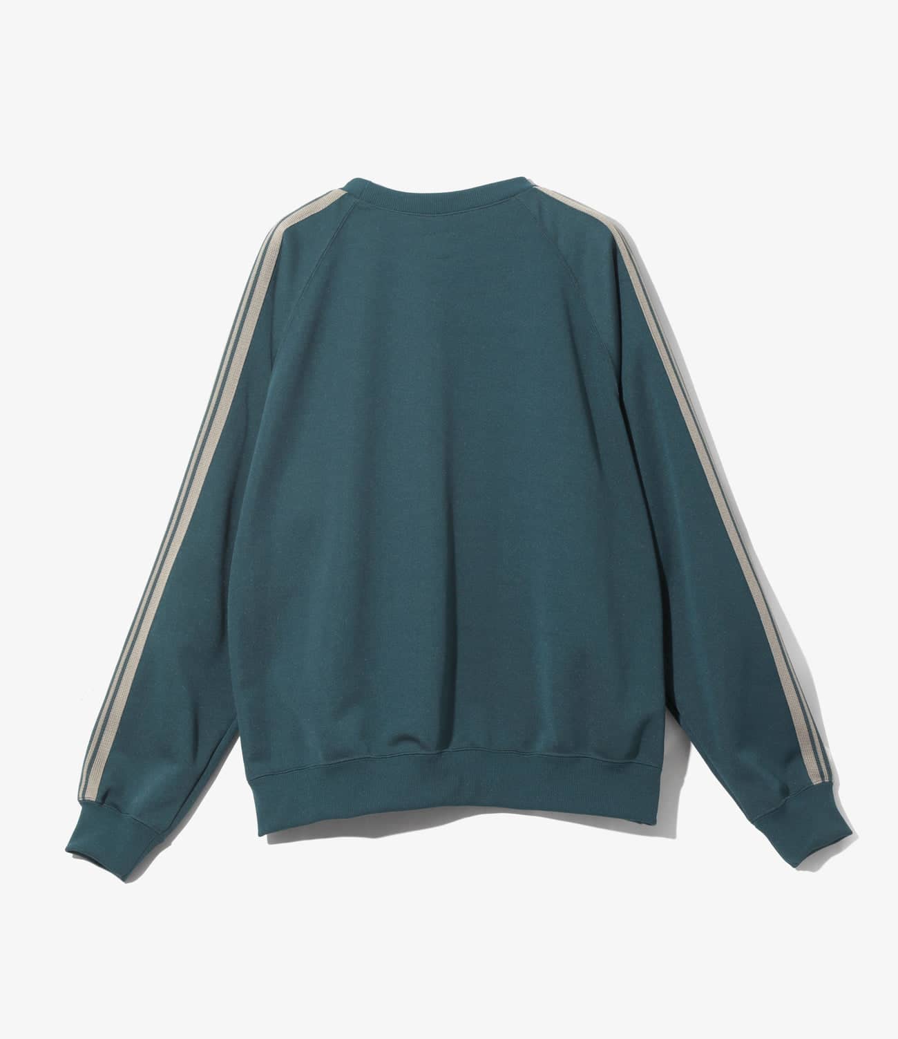 NEEDLES/ニードルズ/TRACK CREW NECK SHIRT- POLY SMOOTH -GREEN- トラッククルーネックシャツ GREEN L