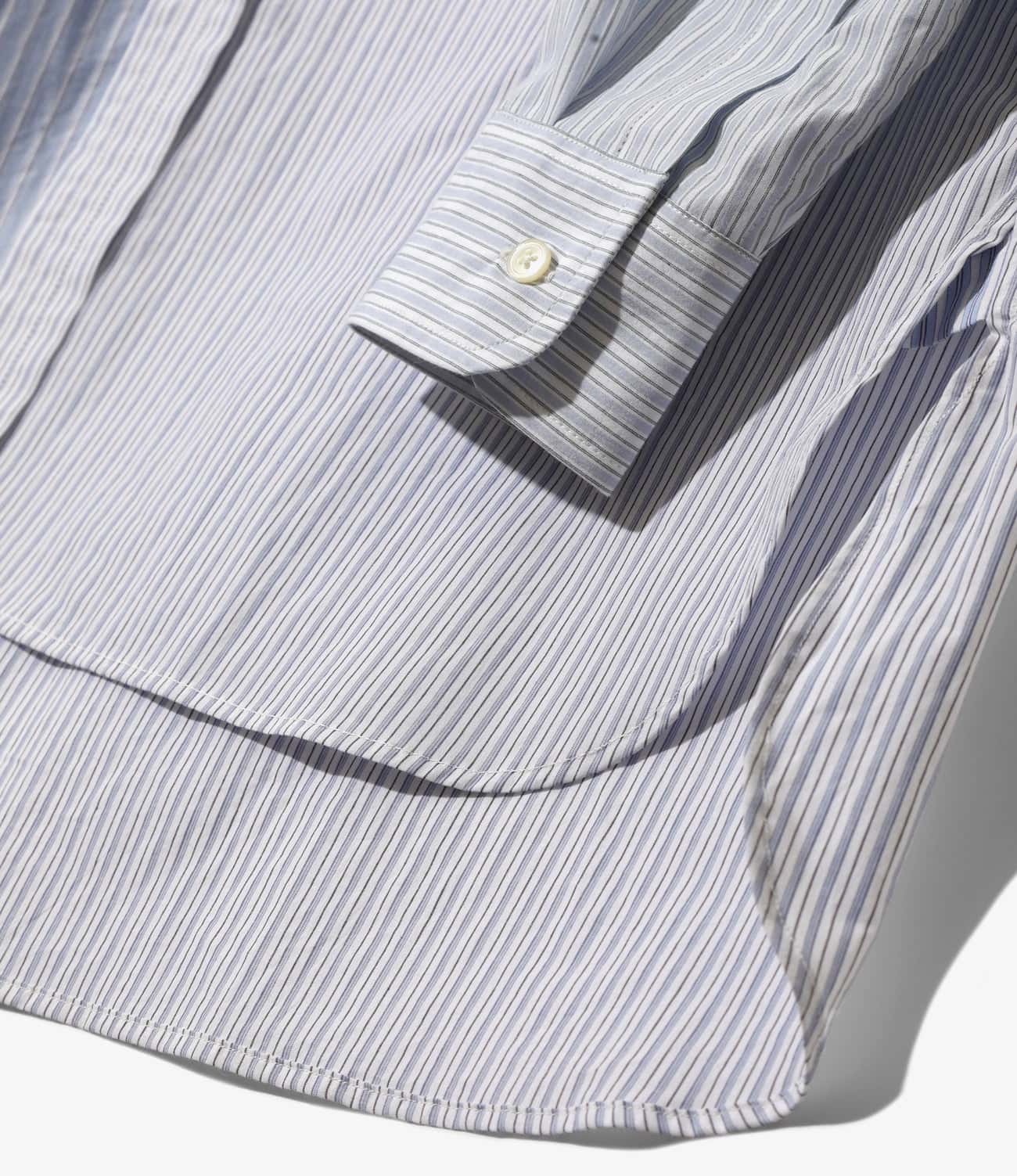 NEEDLES/ニードルズ/COMBO TAB COLLAR SHIRT - COTTON TYPEWRITER STRIPE COMBO S