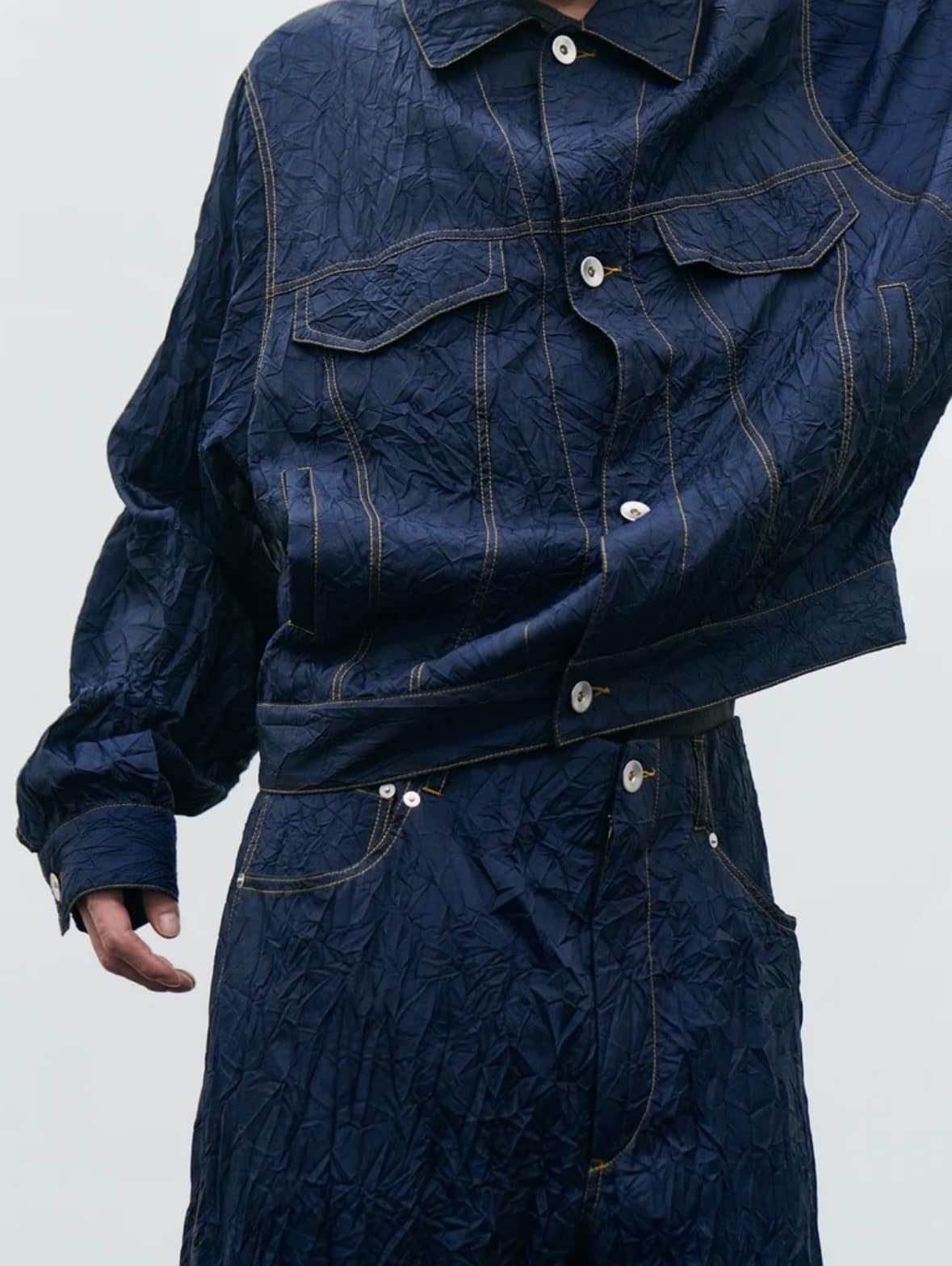 YDOT/ワイドット/WRINKLE NYLON TT JACKET CHARCOAL M