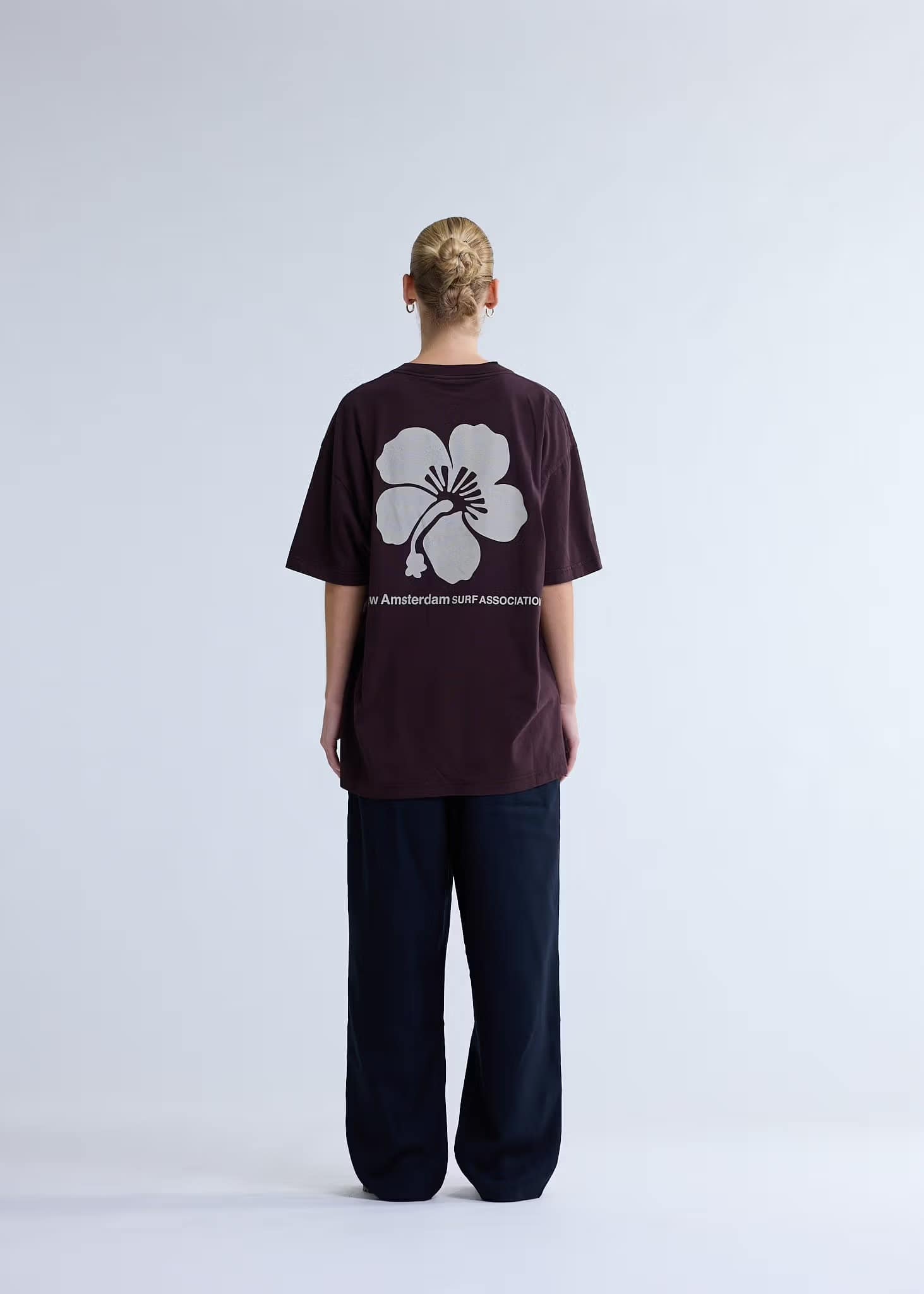 New Amsterdam Surf Association/ニューアムステルダムサーフアソシエーション/HIBISCUS TEE WALNUT WALNUT S