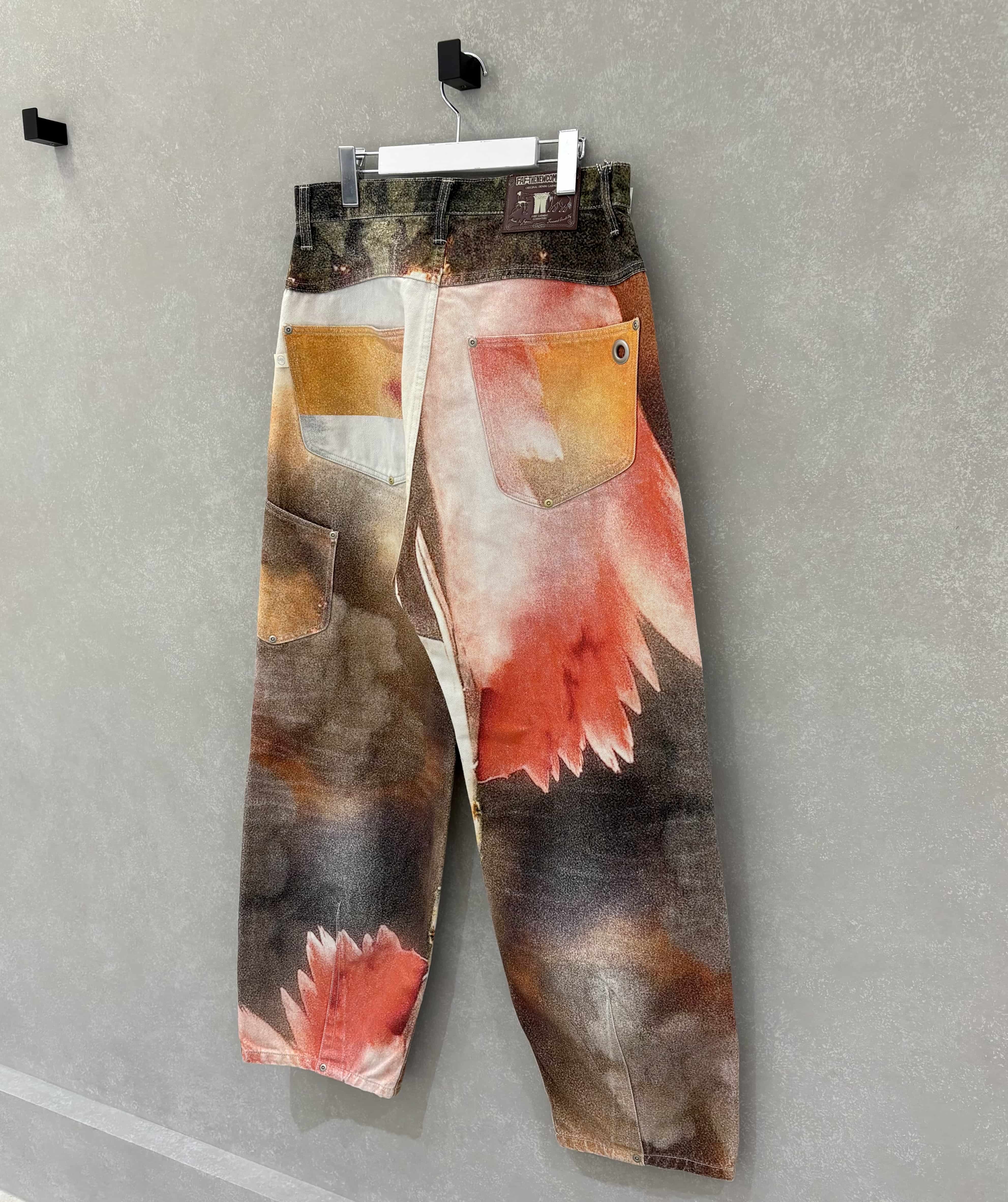 FAF/エフエーエフ(Fake As Flowers/フェイクアスフラワーズ)/NEWCOMMUNE Baggy Denim Pants -Forest- バギーデニムパンツ Forest 1