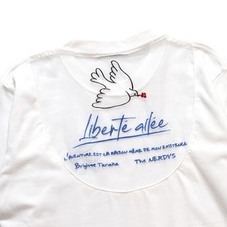 The NERDYS/ナーディーズ/Brigitte Tanaka×The NERDYS PICASO back T-shirt ブリジットタナカ White S