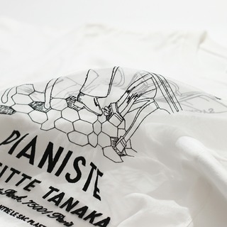 The NERDYS/ナーディーズ/Brigitte Tanaka×The NERDYS PIANISTE T-shirt ブリジットタナカ White S