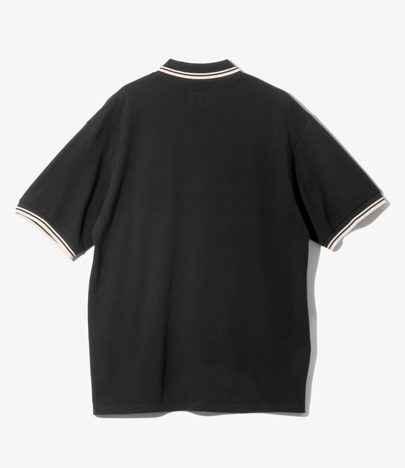 NEEDLES/ニードルズ/SHAWL COLLAR POLO - COTTON PIQUE ポロシャツ ブラック S