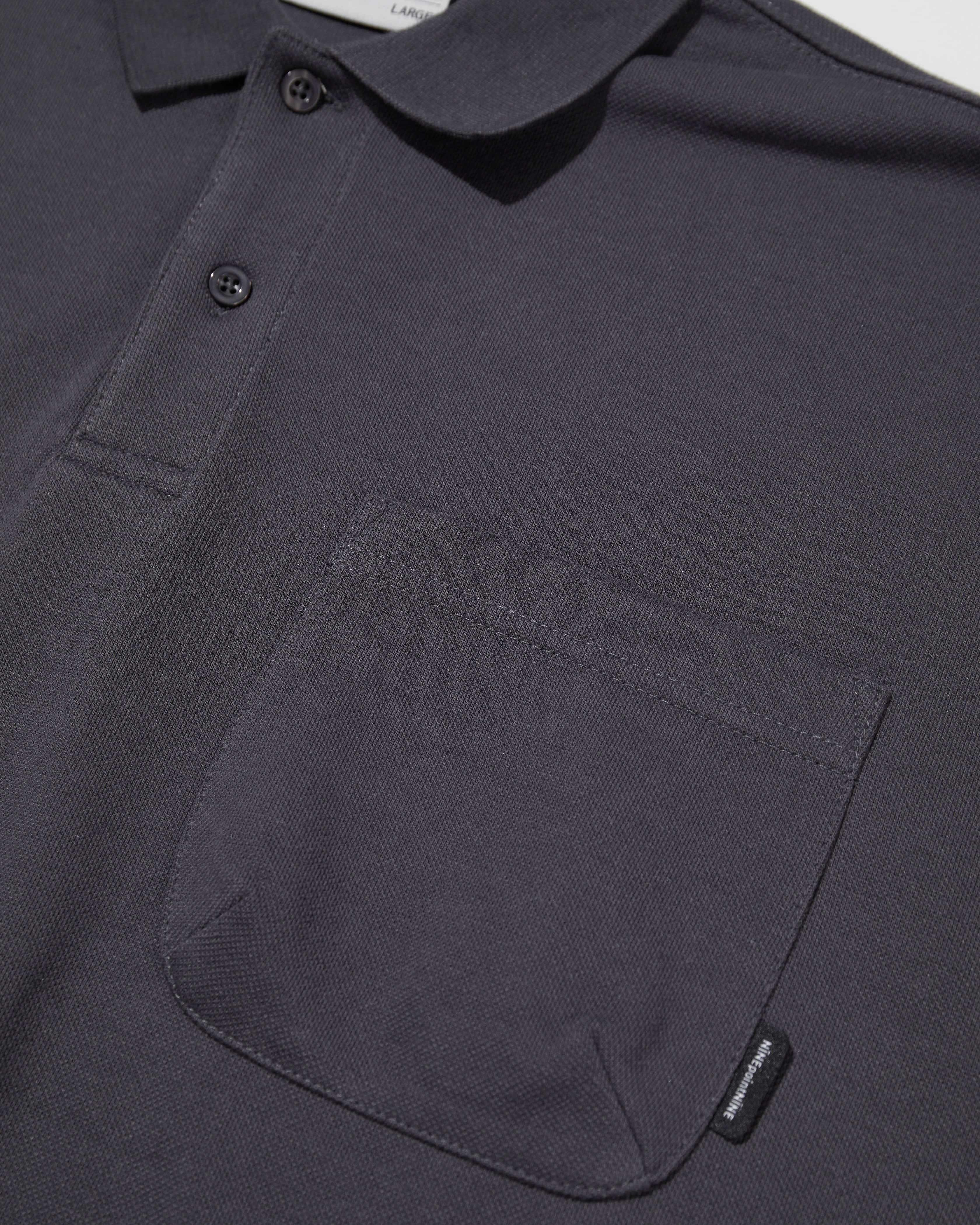 NINEpointNINE/ナインポイントナイン/Element 3D Pocket Polo Shirt GREY L