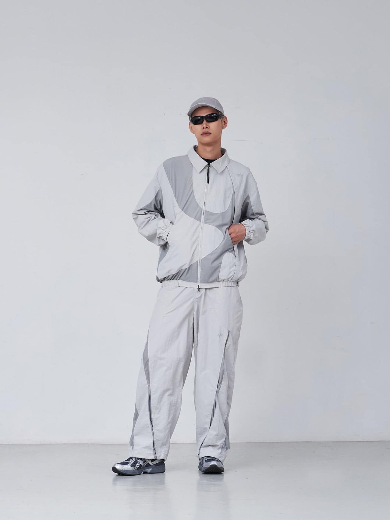 NINEpointNINE/ナインポイントナイン/Light Curve Coach Jacket LIGHT GREY XL
