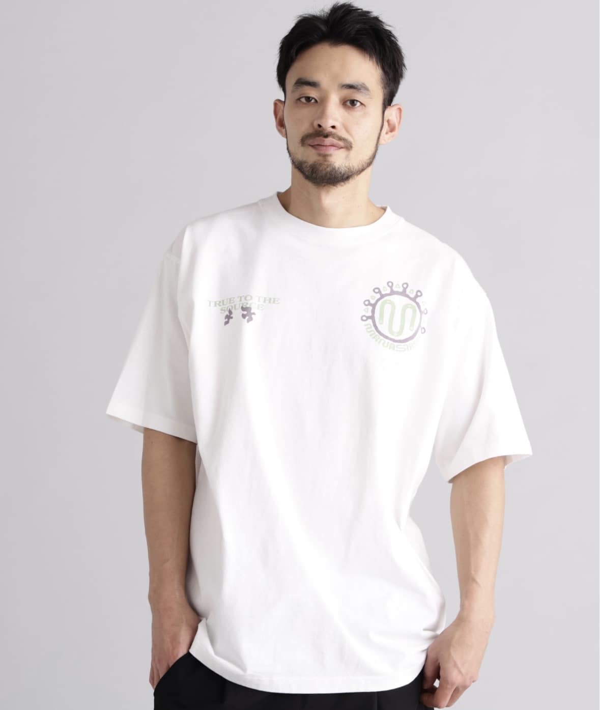 MANASTASH/マナスタッシュ/PUMICE TEE NEON SIGN ホワイト S