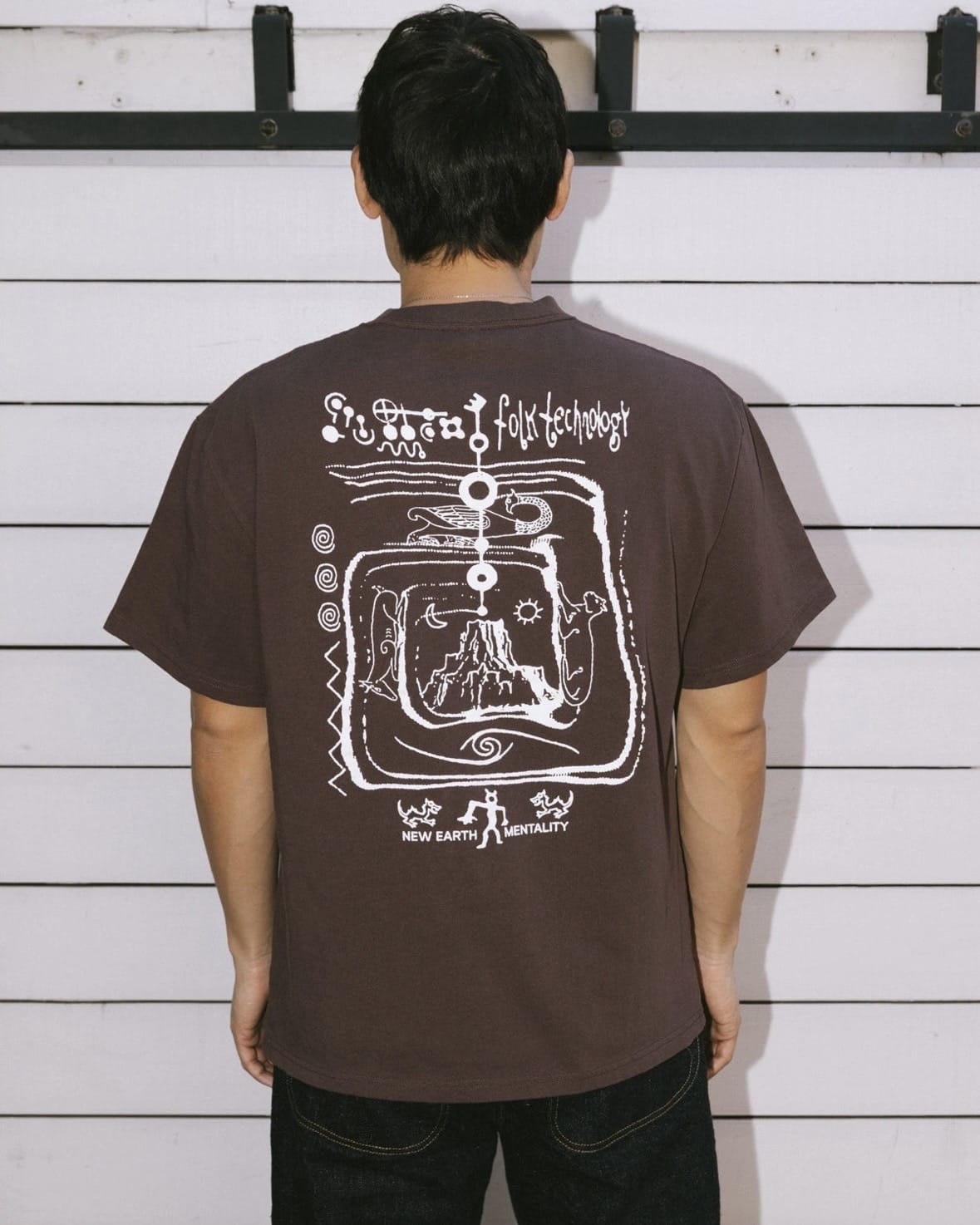 BRAIN DEAD/ブレインデッド/ANCIENT KNOWLEDGE T-SHIRT - BERRY BERRY M