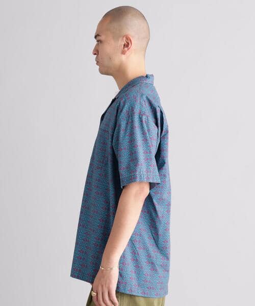 MANASTASH/マナスタッシュ/FISH PATTERN SHIRTS シャツ ブルー S