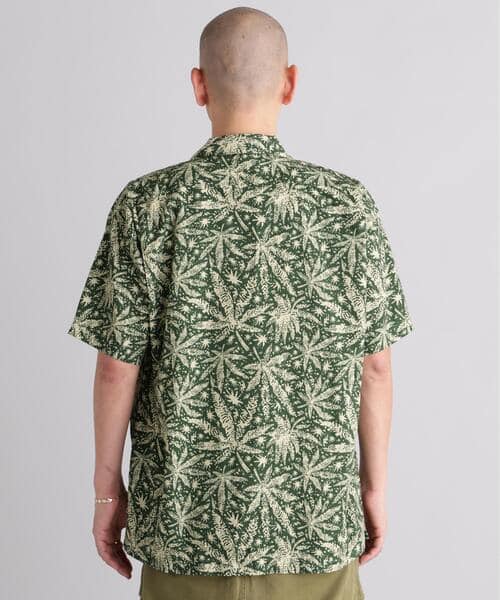 MANASTASH/マナスタッシュ/HEMP PATTERN SHIRTS シャツ モスグリーン S