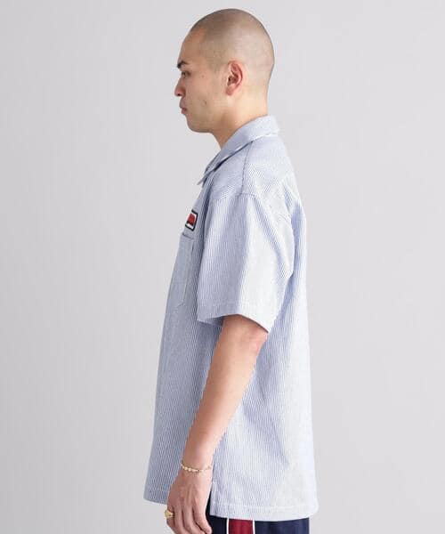 MANASTASH/マナスタッシュ/PATCHED LOGO WORK SHIRT ライトブルー S