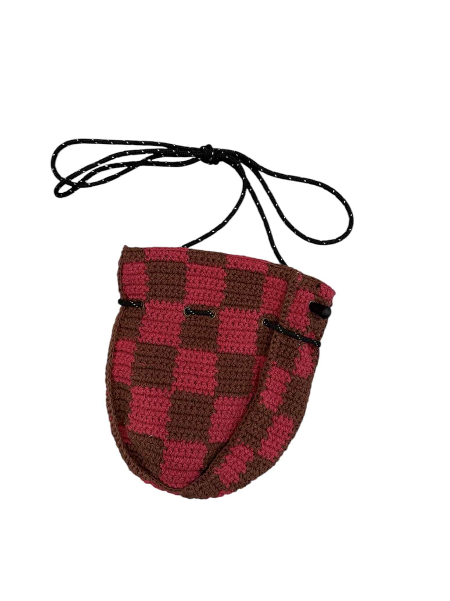 MacMahon Knitting Mills /マクマホンニッティングミルズ/Pochette - Checker PINK FREE