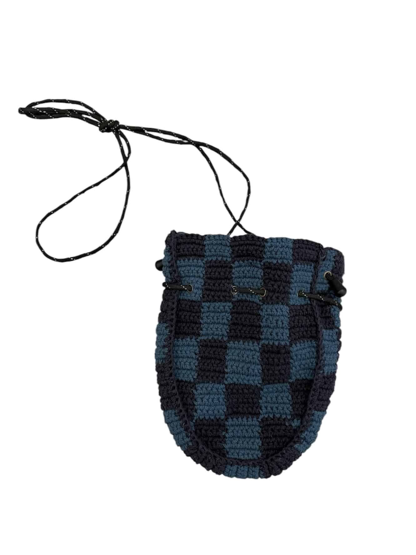 MacMahon Knitting Mills /マクマホンニッティングミルズ/Pochette - Checker NAVY FREE