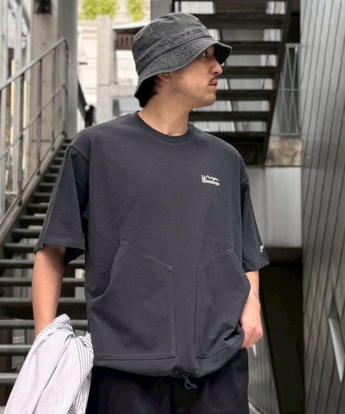 MANASTASH×CMF OUTDOOR GARMENT/マナスタッシュｘシーエムエフアウトドアガーメント/2 POCKET SLOW DRY TEE　Tシャツ ブラック M