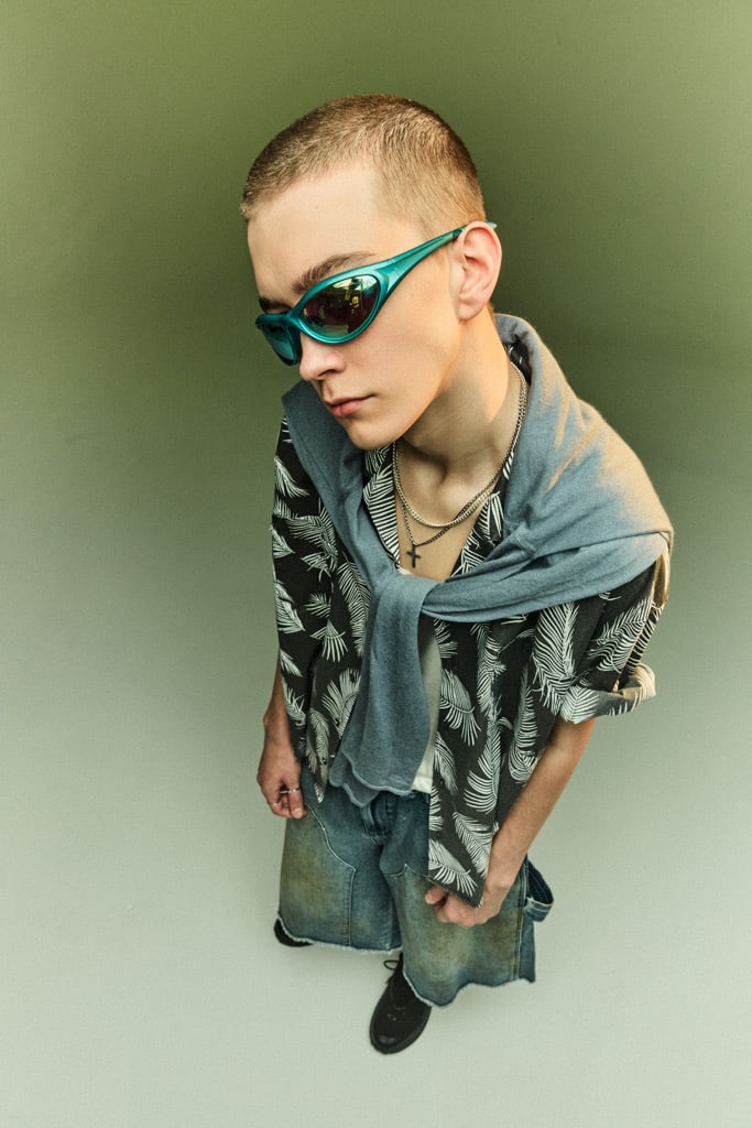 B omnivore/ビーオムニボー/PIGMENT WIND CLOTH SHIRT ピグメントウインドクロスシャツ ブラック M