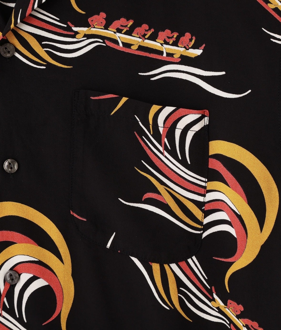 Schott×PJ/ショット×パイナップルジュース/BOAT RAYON SHIRT/ボート レーヨンシャツ ブラック M