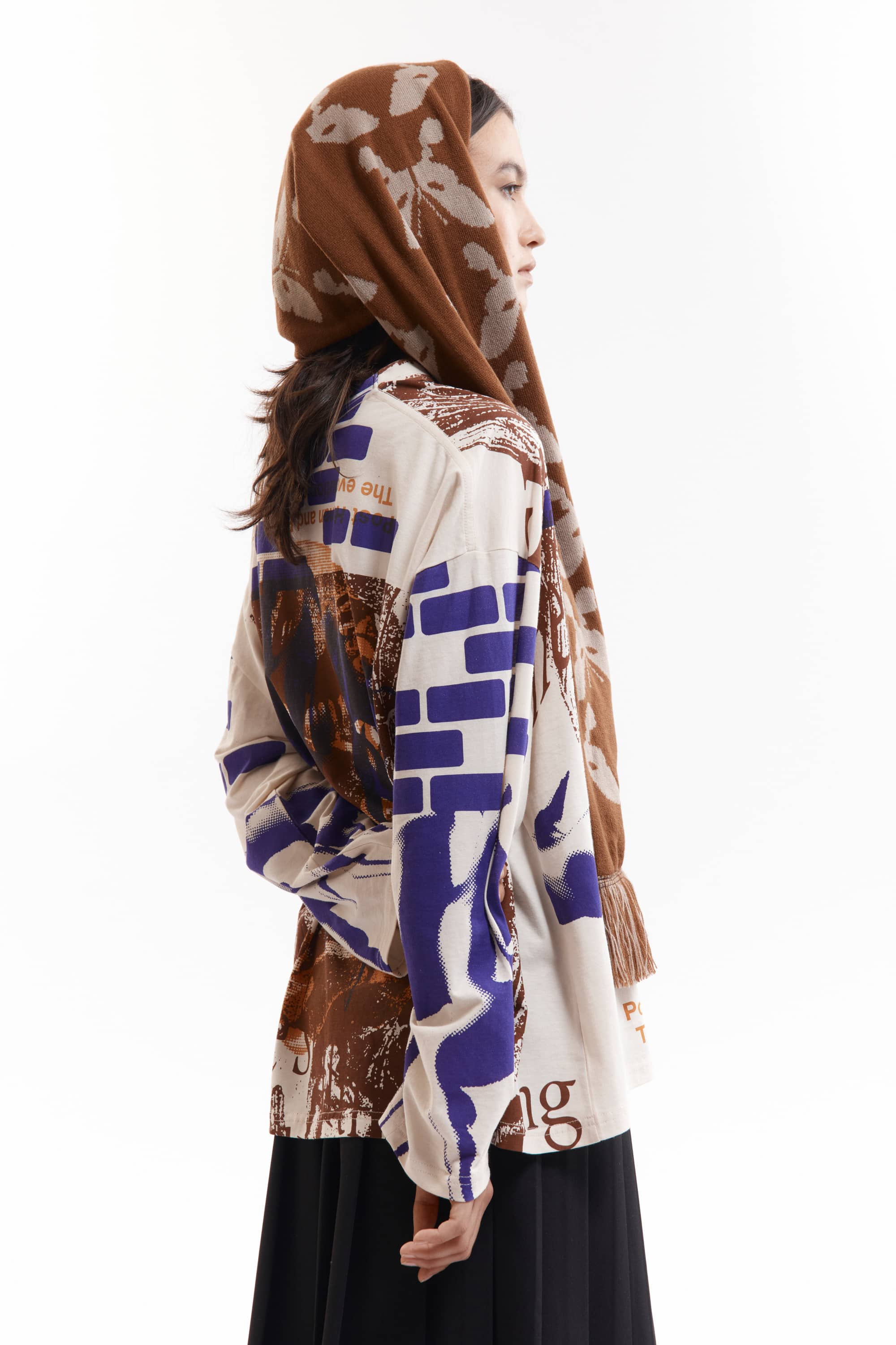 P.A.M.(Perks And Mini)/パム(パークスアンドミニ)/KALEIDOSCOPE BONNET SCARF スカーフ　マフラー BROWN OS