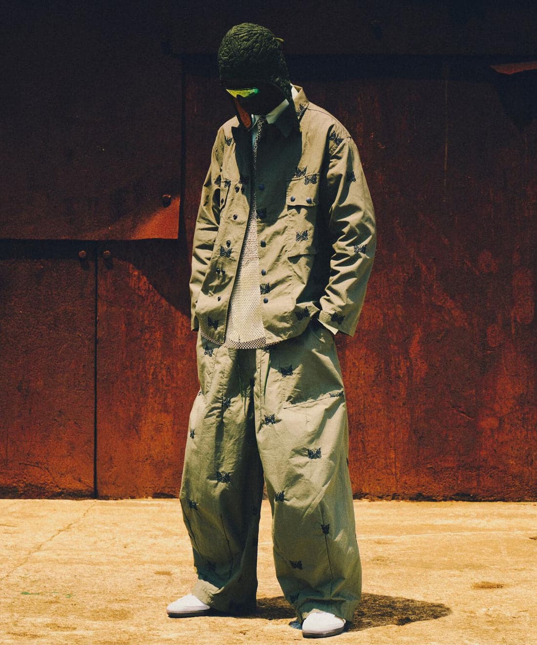 Needles×BEAVER/ニードルズ×ビーバー　別注H.D. Pant - Cotton Ripstop ヒザデルパンツ オリーブ XS