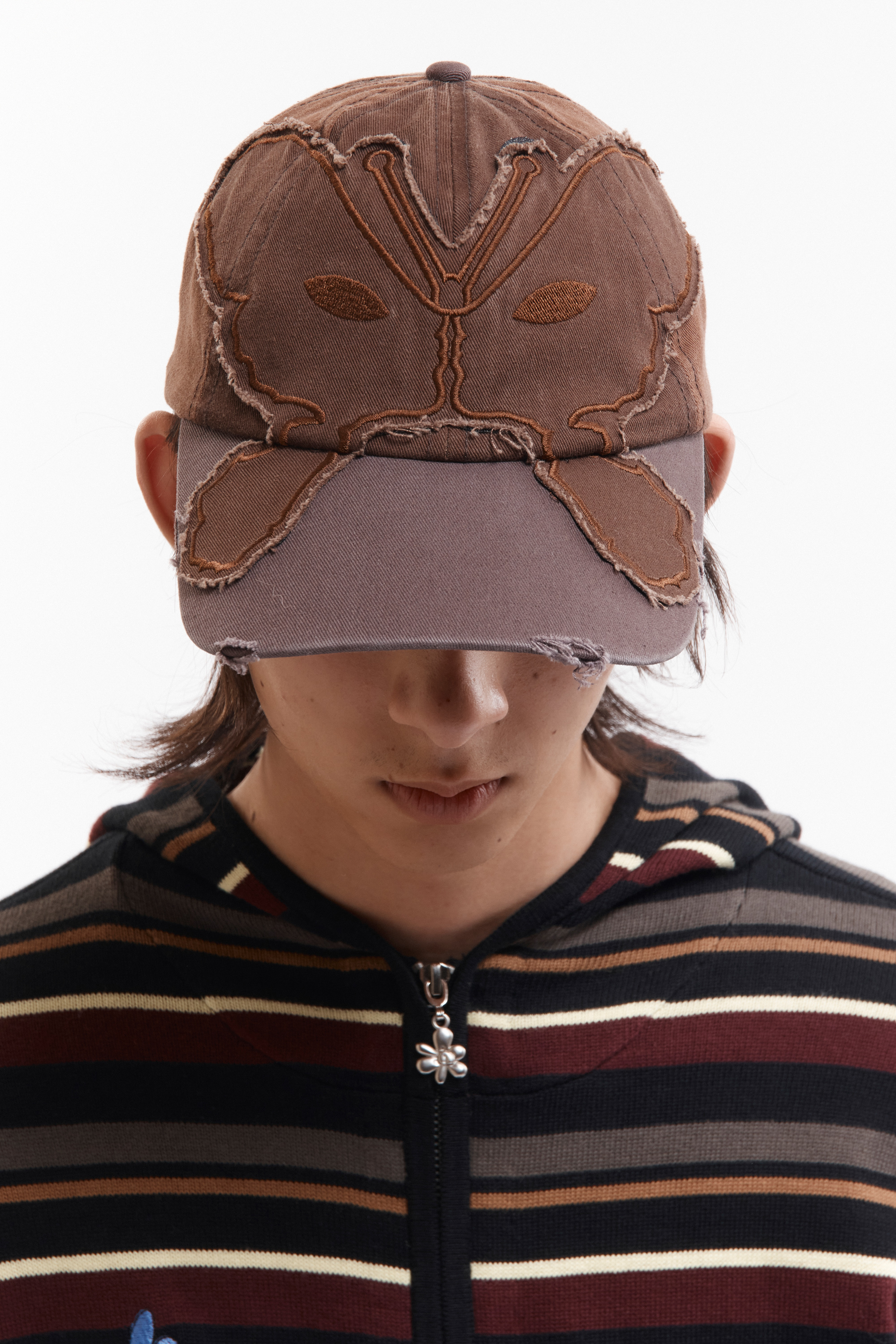P.A.M.(Perks And Mini)/パム(パークスアンドミニ)/ALIEN BUTTERFLY TONAL BASEBALL CAP  キャップ　帽子 BROWN FREE