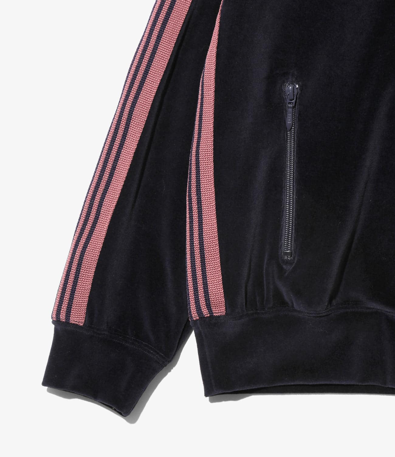 NEEDLES/ニードルズ/RIB COLLAR TRACK JACKET - C/PE VELOUR リブカラートラックジャケットベロア NAVY M